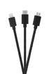 FLiX (Beetel) 3in1 (Type C|Micro|Iphone Lightening) Textured Pattern 3A Fast Charging Cable with QC & PD Support for Type C,Micro USB & Lightning Iphone Cable,Made in India,1.5 Meter Long Cable(T101) की तस्वीर