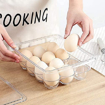 [WD0844] 12 Grid Transparent Egg Storage Box With Lid की तस्वीर