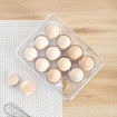 [WD0844] 12 Grid Transparent Egg Storage Box With Lid की तस्वीर