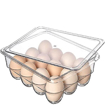 [WD0844] 12 Grid Transparent Egg Storage Box With Lid की तस्वीर