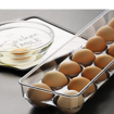 [WD0845] 14 Grid Transparent Refrigerator Egg Storage Box With Lid की तस्वीर