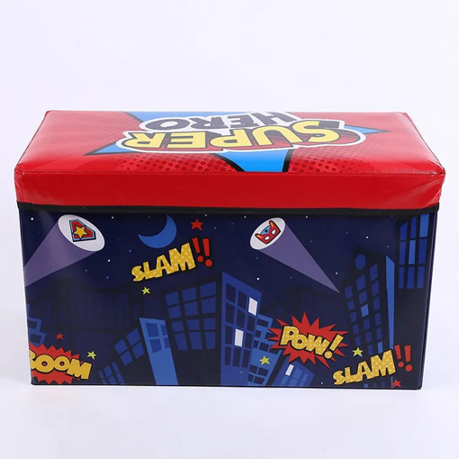 [WR0018-2] Children Storage Box Cum Sitting Stool (Super Hero) की तस्वीर