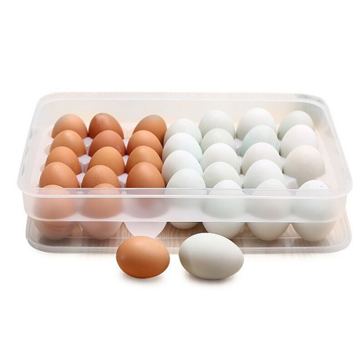 [WR0161] 34 Grid Plastic Egg Storage Box With Lid की तस्वीर