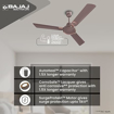 Picture of Bajaj Crescent 12S1 1200mm Choco Brown and Copper Ceiling Fan