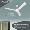 Picture of Bajaj Robusta 12S1 1200mm Base White Ceiling Fan