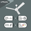 Picture of Bajaj Robusta 12S1 1200mm Base White Ceiling Fan