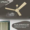 Picture of Bajaj Robusta 12S1 1200mm Base Ivory Ceiling Fan