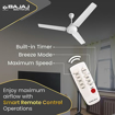 Picture of Bajaj Energos 12DC5 1200mm Silent BLDC Ceiling Fan|5StarRated Energy Efficient Ceiling Fans for Home|Remote Control|Upto 65% Energy Saving-26W|High Speed|Silent Operation|5-Yr Warranty White