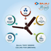 Picture of Bajaj Sabse Tezz EE 03 1200 mm Ceiling Fan, Brown