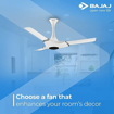 Picture of Bajaj Esperanza 1200mm Glossy White Ceiling Fan