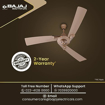 Picture of Bajaj Euro Prime EE 1200mm Brown & Bronze Ceiling Fan