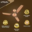 Picture of Bajaj Harrier NXG EE 1200 mm Gold & Copper Ceiling Fan