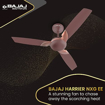 Picture of Bajaj Harrier NXG EE 1200 mm Walnut & Copper Ceiling Fan