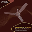 Picture of Bajaj Sintelle EE 1200mm Walnut & Copper Ceiling Fan