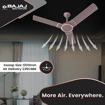 Picture of Bajaj Stylo 12S2 1200mm Ceiling Fans for Home |BEE-2 StarRated Energy Efficient|SUPER 5TUFF TECHNOLOGY™| SumoTuff Blades| High AirDelivery & HighSpeed| 5-Yr Warranty Dark Walnut Ceiling Fan