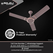 Bajaj Stylo 12S2 1200mm Ceiling Fans for Home |BEE-2 StarRated Energy Efficient|SUPER 5TUFF TECHNOLOGY™| SumoTuff Blades| High AirDelivery & HighSpeed| 5-Yr Warranty Dark Walnut Ceiling Fan की तस्वीर