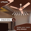 Bajaj Artisan 12S2 1200mm Ceiling Fans for Home |BEE-2 StarRated Energy Efficient|SUPER 5TUFF TECHNOLOGY™| SumoTuff Blades| High AirDelivery & HighSpeed Ceiling Fan की तस्वीर