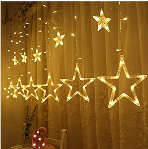 Stars LED Lights, Curtain Decorative Star Lights, Decoration Lights for Diwali Christmas Wedding String Fairy Lights Diwali Lights की तस्वीर