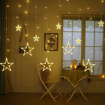 Picture of Stars LED Lights, Curtain Decorative Star Lights, Decoration Lights for Diwali Christmas Wedding String Fairy Lights Diwali Lights