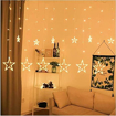 Picture of Stars LED Lights, Curtain Decorative Star Lights, Decoration Lights for Diwali Christmas Wedding String Fairy Lights Diwali Lights