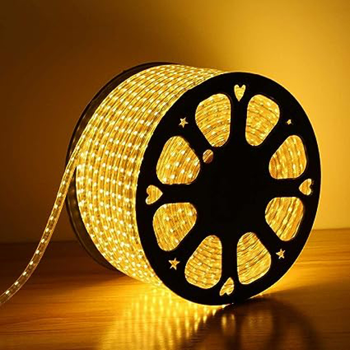 Picture of LED Strip Rope Light for Indoor,Outdoor,Decorative,Diwali,Christmas,Festival,Cove,False Ceiling,Balcony,Entrance,Pillar with Direct Plug-in Adapter