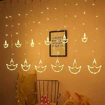 Picture of Diya/Diwali Light Curtain, Led String Lights with Pack of 5 Hanging Diyas, 8 Flashing Modes, Decoration, Prong Base