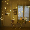 Picture of Star Curtain LED Lights for Diwali, Dashera, Christmas, Home, and Wedding decoration (Pack of 5)