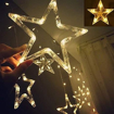 Picture of Star Curtain LED Lights for Diwali, Dashera, Christmas, Home, and Wedding decoration (Pack of 5)