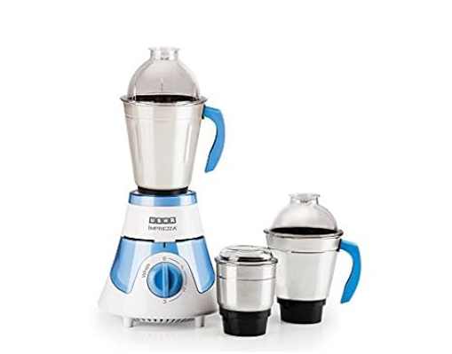 Picture of Usha Imprezza Mixer Grinder (3563) with 3 Jars 600-Watt (White/Blue)