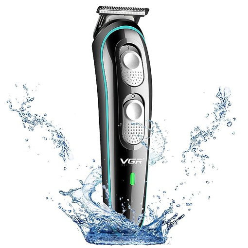 Picture of VGR V-055 Professional Cordless Rechargeable Beard Trimmer Hair Clippers for Men with Guide Combs Brush, Black