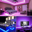 Picture of LED Strip Lights, LED Light Strip  RGB SMD 5050 120LEDs Rope Lighting Color Changing Full Kit with 24 Keys Remote Controller and USB 5V