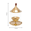 Picture of Signoraware Akhand Diya Small Brass with Borosilicate Glass Cover(12pcs)