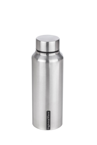 Picture of Signoraware Aqua Single Walled Stainless Steel Fridge Water Bottle Matt Finish, 750ml/30mm, Silver