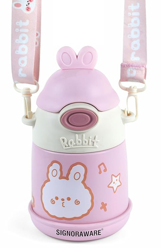 Picture of Signoraware Stainless Steel Fun n Frolics Kids Vacuum Insulated Flask Water Bottle, 500 ML