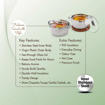 Picture of SignoraWare Royal Bliss Casserole Inside Steel with Glass Lid ( 1500ml+1500ml ) Set Of  2