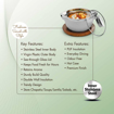 Picture of SignoraWare Royal Bliss Casserole Inside Steel with Glass Lid, 1500ml