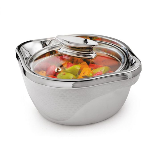 SignoraWare Royal Bliss Casserole Inside Steel with Glass Lid, 2000ml की तस्वीर