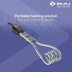 Picture of Bajaj Immersion Heater 1KW 25 Rod Water Heater 1000 Watts, Silver