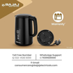 Picture of Bajaj KTP 1.5 Litre Digital Electric Kettle| Auto Shut-Off|Dry Boil Mechanism| Digital Temperature Display| 360-degree Cordless Operation| 2-Yr Warranty by Bajaj| Black