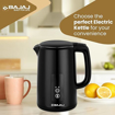 Picture of Bajaj KTP 1.5 Litre Digital Electric Kettle| Auto Shut-Off|Dry Boil Mechanism| Digital Temperature Display| 360-degree Cordless Operation| 2-Yr Warranty by Bajaj| Black