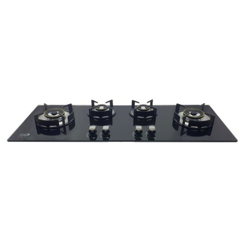 Picture of Oxygen by Jyoti - Oxy 928 CBG Black | Brass Burners Suitable for Indian Cooking | Automatic Multi-spark Ignition | 2-in-1 Built-in or Tabletop | Toughened Glass