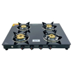 Picture of Jyoti 4 Burner Glass Top Gas Stove (Jyoti 410 Black Non Auto)