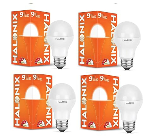 Picture of Halonix Astron Plus Base E27 9-Watt LED Bulb (Pack of 4, Warm White)