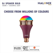 Picture of Halonix Prime DJ Speaker 9W Base-B22 Millions Color Smart Bluetooth led Bulb Pack of 1 (Clear & Powerful Bluetooth Speaker with Colorful Light)