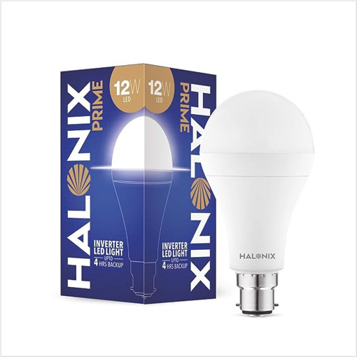 Picture of Halonix Prime 12W B22D Inverter Rechargebale Emergency Led Bulb (Pack of 1, White)