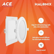 Picture of Halonix Ace 6W 6500K Cool White Recess Round led downlighter | Pack of 2 | Cut Out: 4 inch | LED Ceiling Light for Home and Hall