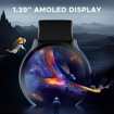 Picture of boAt Lunar Connect Plus Smartwatch, 3.53 cm (1.39 inch) AMOLED Display,Bluetooth calling, Upto 15 Days Battery, DIY Watch Face Studio, Ambient Light Sensor, SensAI (Cricket Analysis), 700+ Active Modes (Active Black)