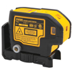 Picture of Stanley DEWALT DW085K Multi-Beam 5 Points Laser Pointer with Backline (Yellow and Black)