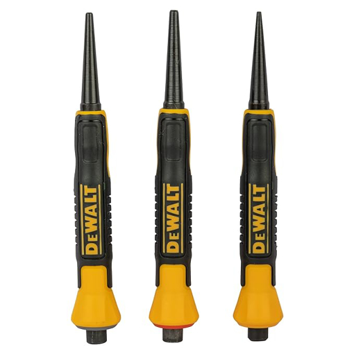 Stanley DEWALT DWHT0-58018 Bi-material Nail Set, 3 Piece (1/32", 2/32", 3/32") की तस्वीर