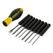 STANLEY STHT62511-8  9-Way Screwdriver Set with Storage Case for Home, DIY, Professional & Industrial Use Ideal for Carpentry, Construction, Mechanical, Electrical & Plumbing Tasks, YELLOW & BLACK की तस्वीर